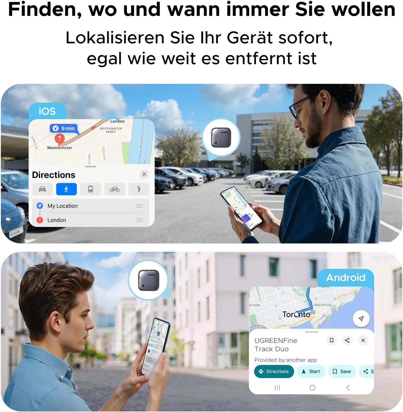 Thumbnail 4 de UGREEN FineTrack Duo 4er Pack Tracker USB‑C