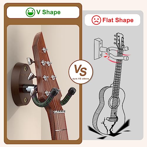 Detalle de New Bee Guitar Wall Mount Hanger – Solid V-Shaped Bracket for All Sizes (UK)
