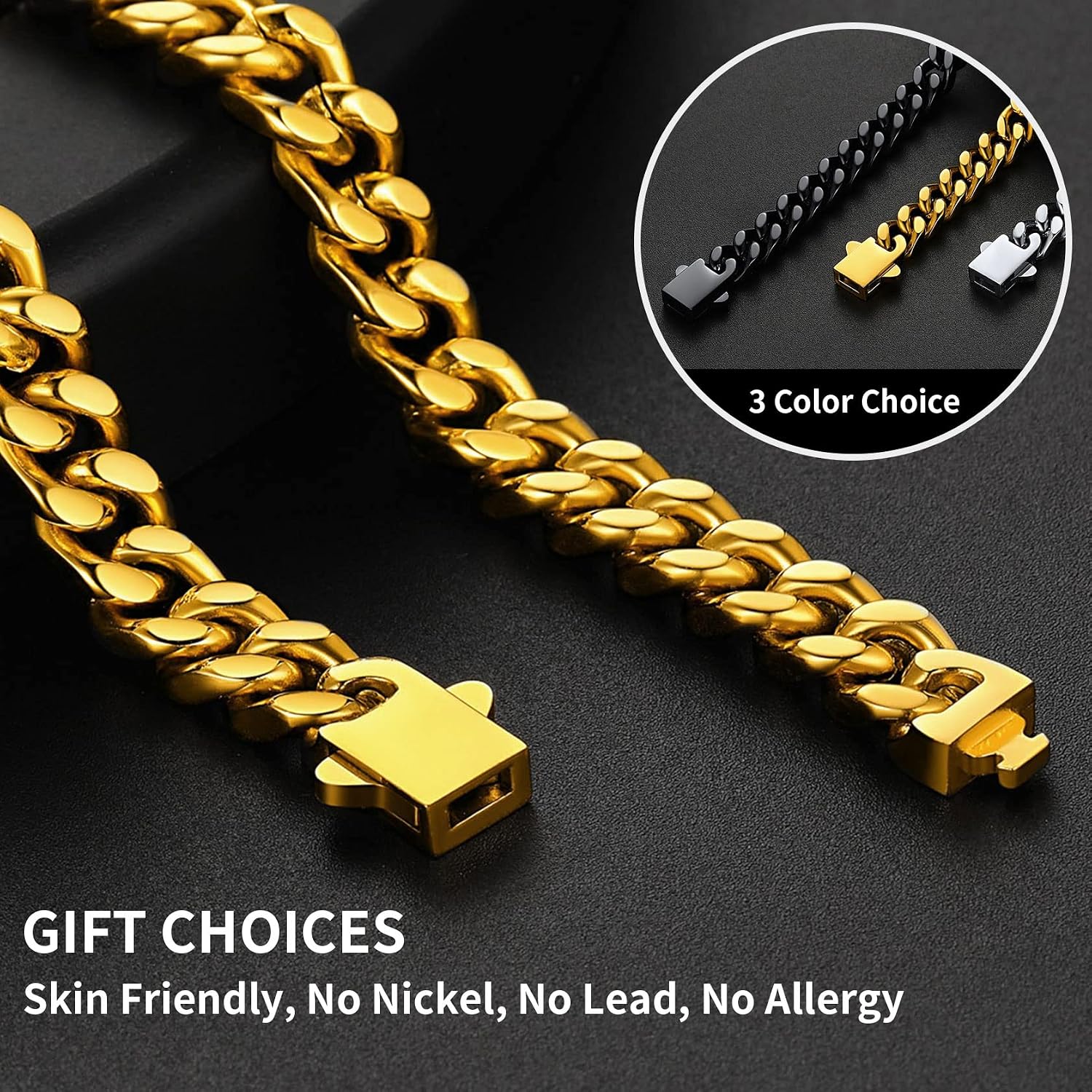 Thumbnail 6 de ChainsHouse Gourmette 19 cm maille cubaine 7 mm