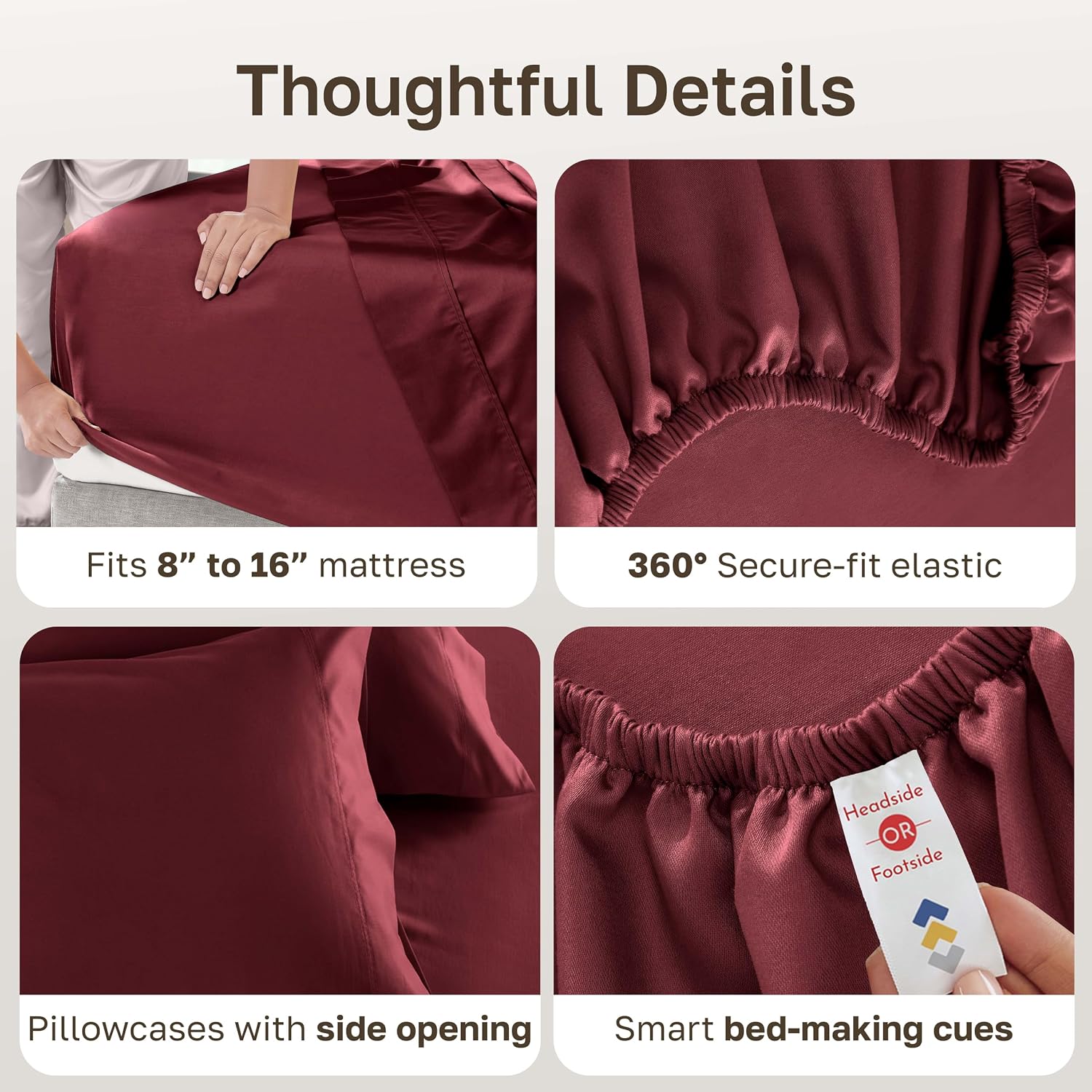 Thumbnail 3 de California Design Den 840307188519 King Sheet Set, 600-Thread-Count Cotton Sateen