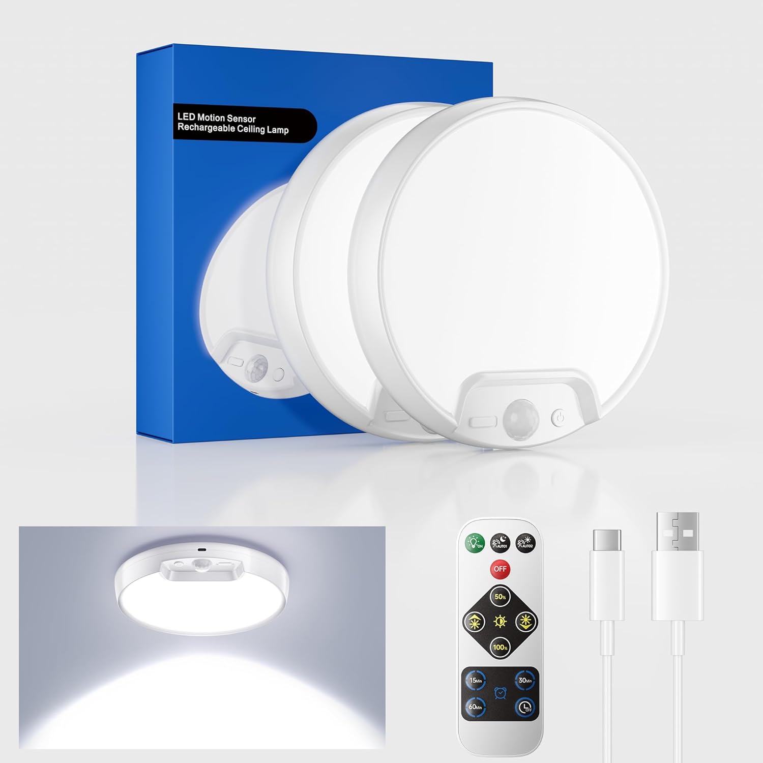 Detalle de Homelist 2 Pack Motion Sensor Lights 500LM