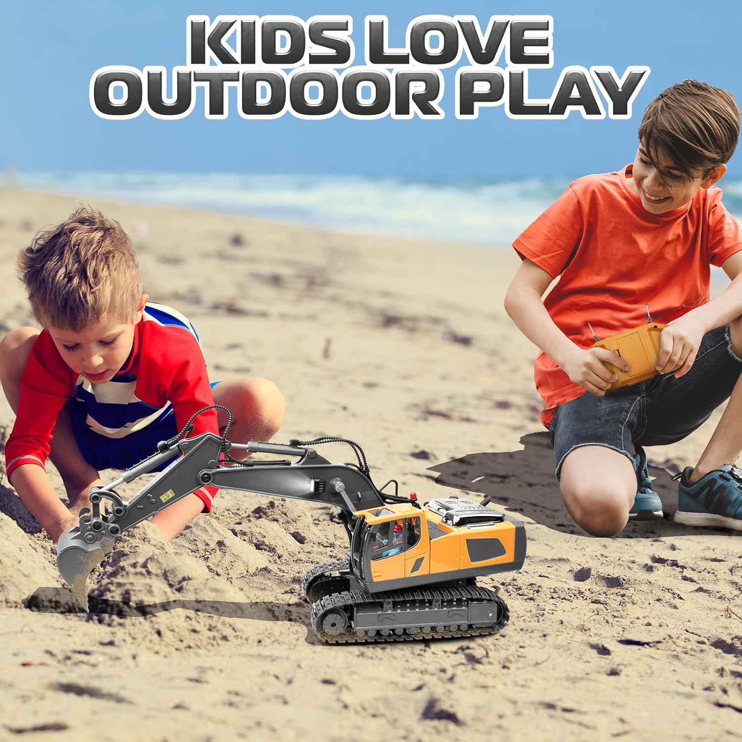 Thumbnail 5 de Samtop 1:20 Remote Control Excavator, 11‑Channel 🚜