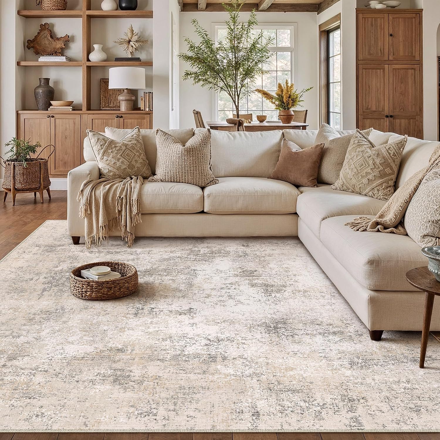 Thumbnail 4 de PureCozy Beige Abstrakter Teppich 240x300 cm