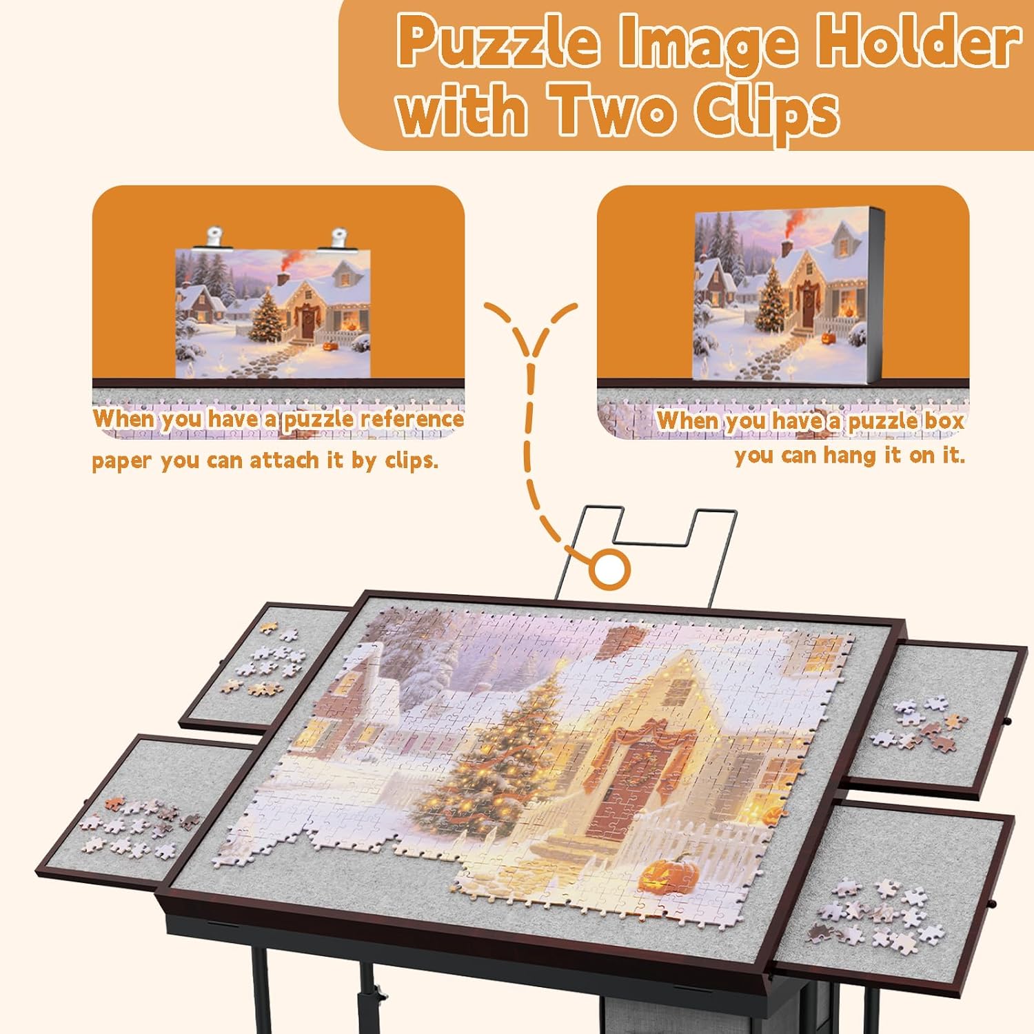 Thumbnail 5 de Doerpuz Jigsaw Puzzle Table 25–33" Adjustable Height 📐