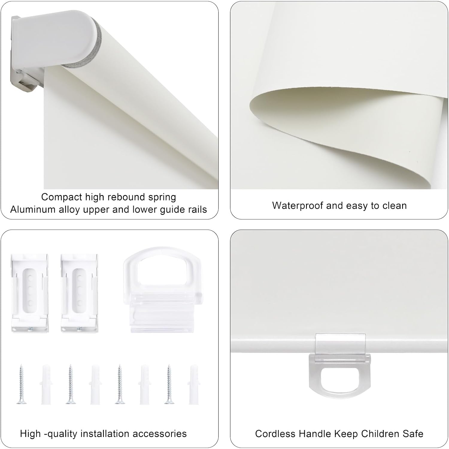 Detalle 2 de Sunoff Blackout Cordless Roller Shades (100% Blackout), Beige 22.5" x 72