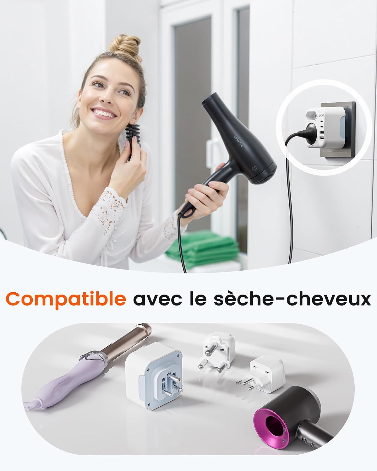 Thumbnail 6 de Adaptateur prise Afrique du Sud Type D/M/N avec 4 ports USB – LENCENT