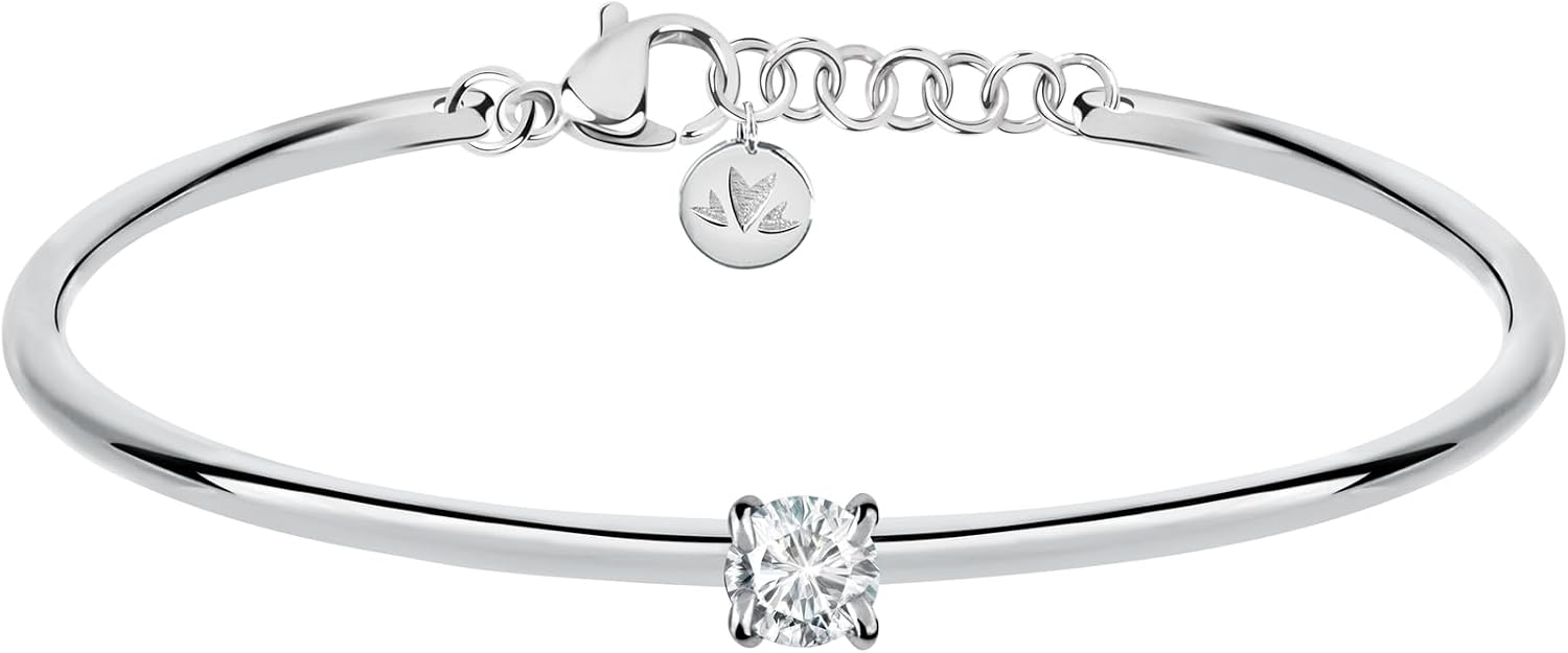 Detalle de MORELLATO Bracciale Donna Collezione Cerchi SAKM63 in Acciaio Inossidabile con Pietra