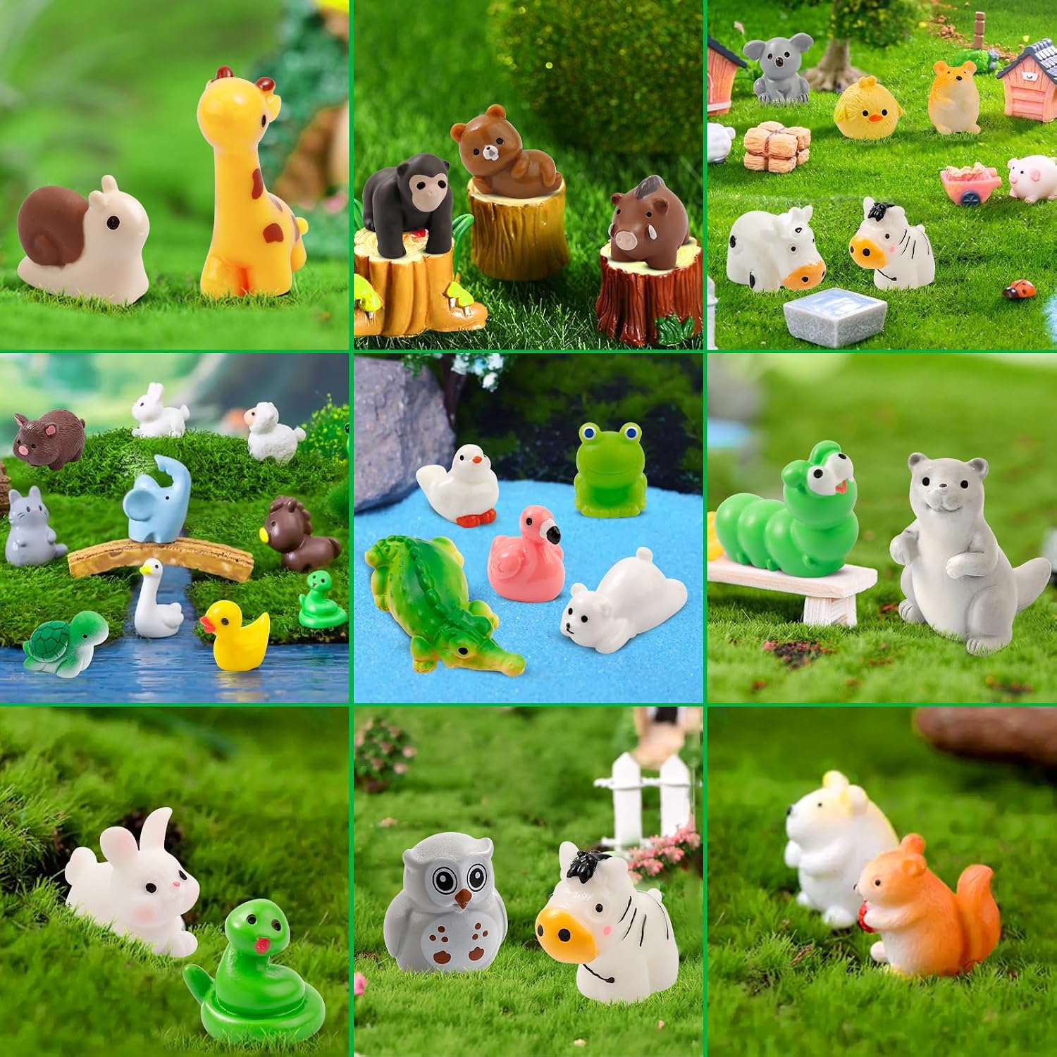 Detalle de 42 Pcs Mini Resin Animals