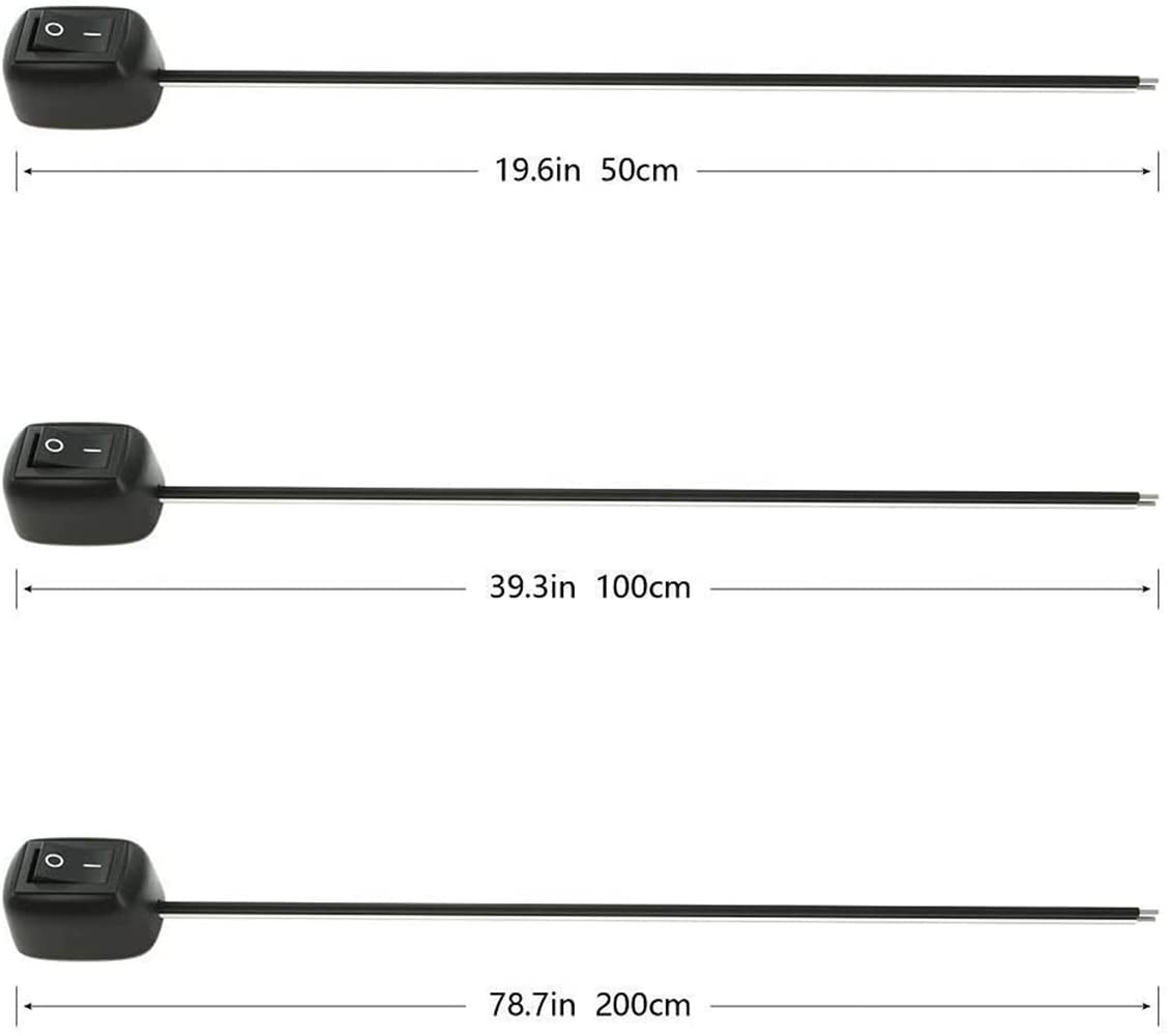 Detalle 2 de DC 12V 6A Push-Button Schalter Schwarz – DIY Knopfschalter für Nebelscheinwerfer & LED-Lichtleisten (0,5 m)