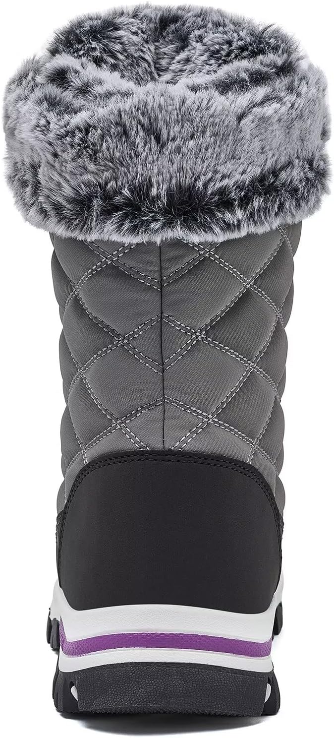 Detalle 2 de HOBIBEAR Schneestiefel für Frauen wasserdichte Winterstiefel Warm