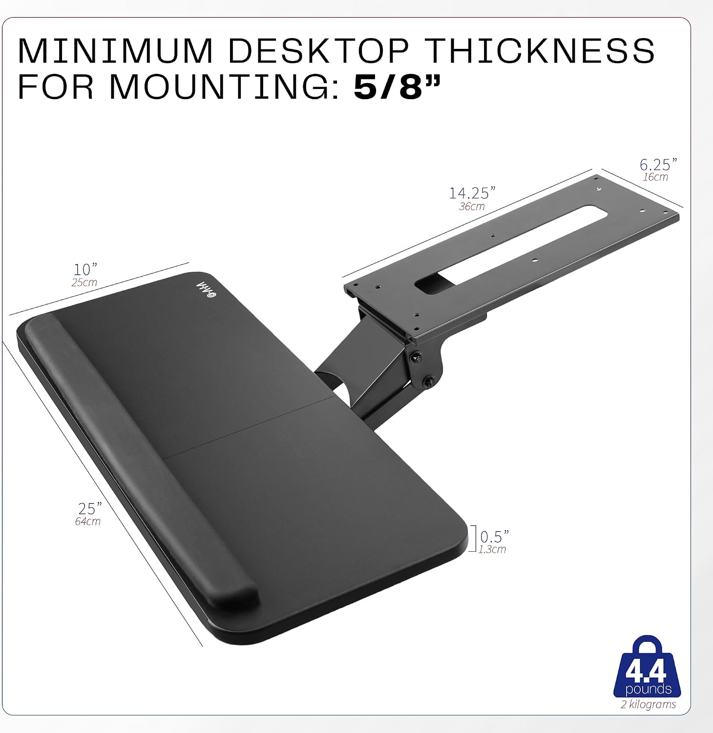 Thumbnail 4 de VIVO Under-Desk Keyboard Tray, 25 x 10 in