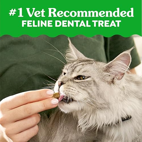 Detalle de Greenies Feline Natural Dental Cat Treats, Roasted Chicken Flavor, 9.75 oz