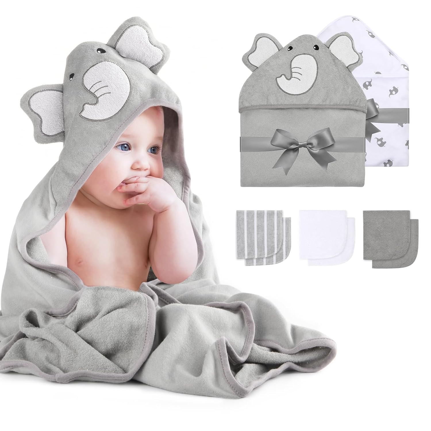 Detalle de Momcozy Baby Towel Set, 8-Piece