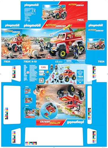 Detalle de Playmobil 71824 Camion de Pompier – Action Heroes, véhicule jouet dès 4 ans