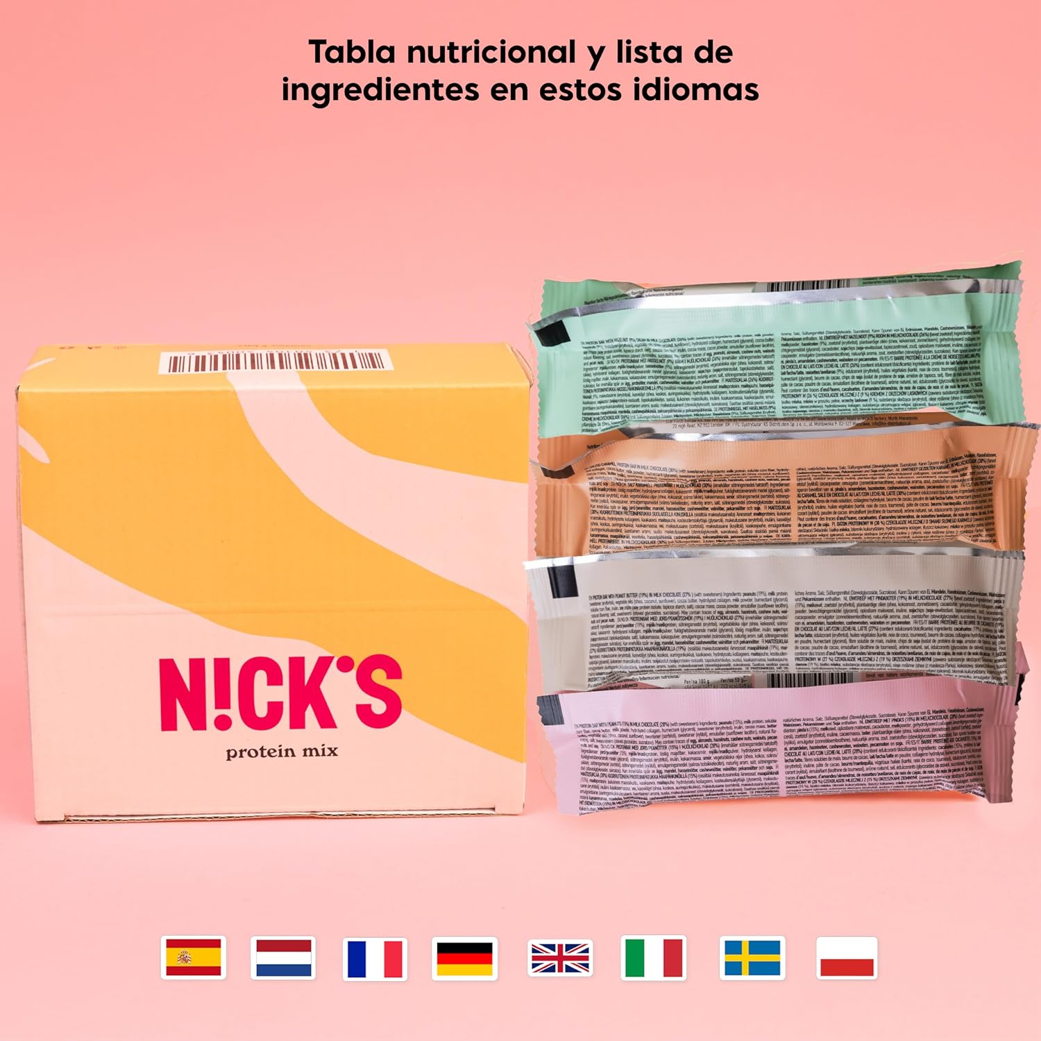 Thumbnail 6 de NICKS Mix Barritas Proteína 9×50g 🍫