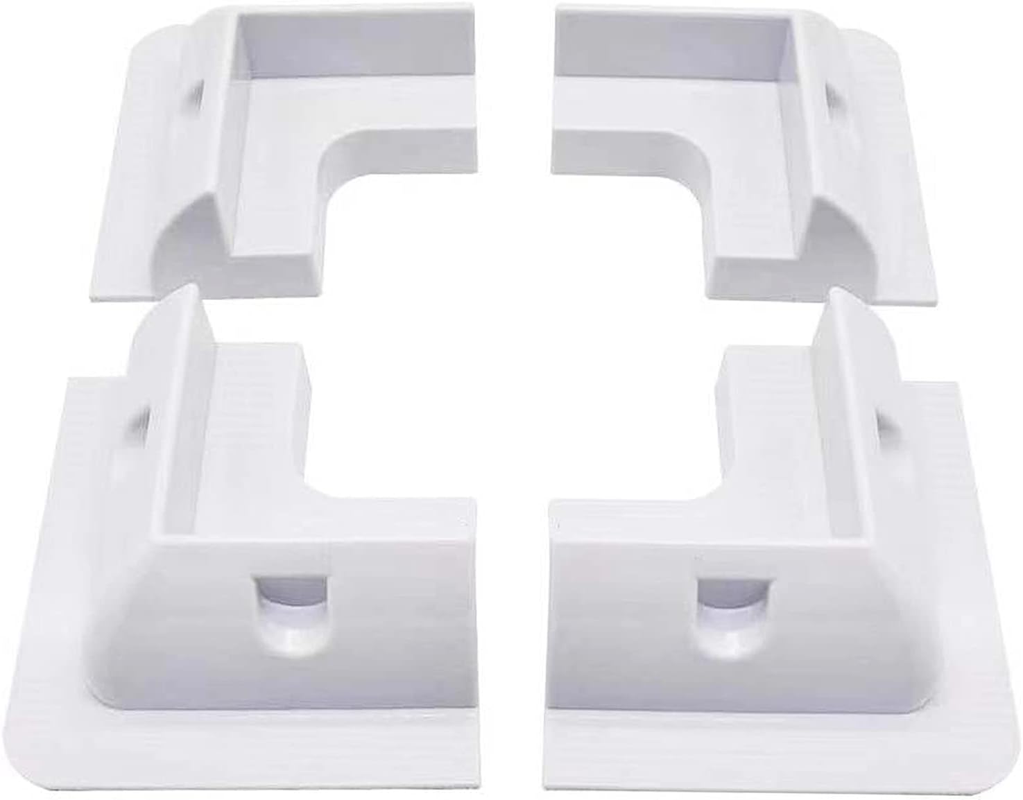 Thumbnail 6 de TRAMILY 6PCS Solar Panel Mounting Bracket White Rectangle Set – Corner and Side Supports for Flat Surfaces