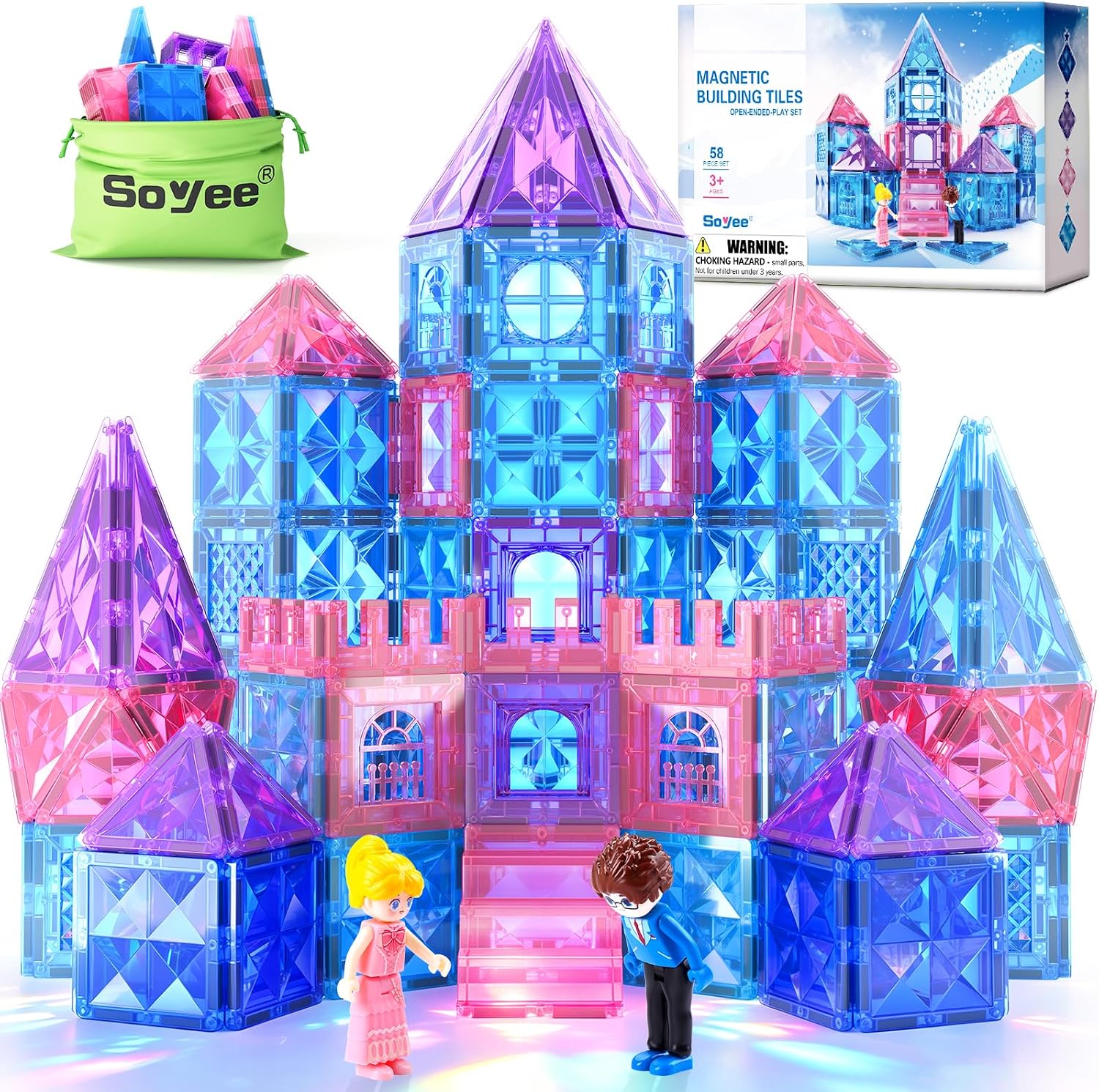 Detalle de Soyee Diamond Magnetic Building Blocks 3-8 Toy set 🧩
