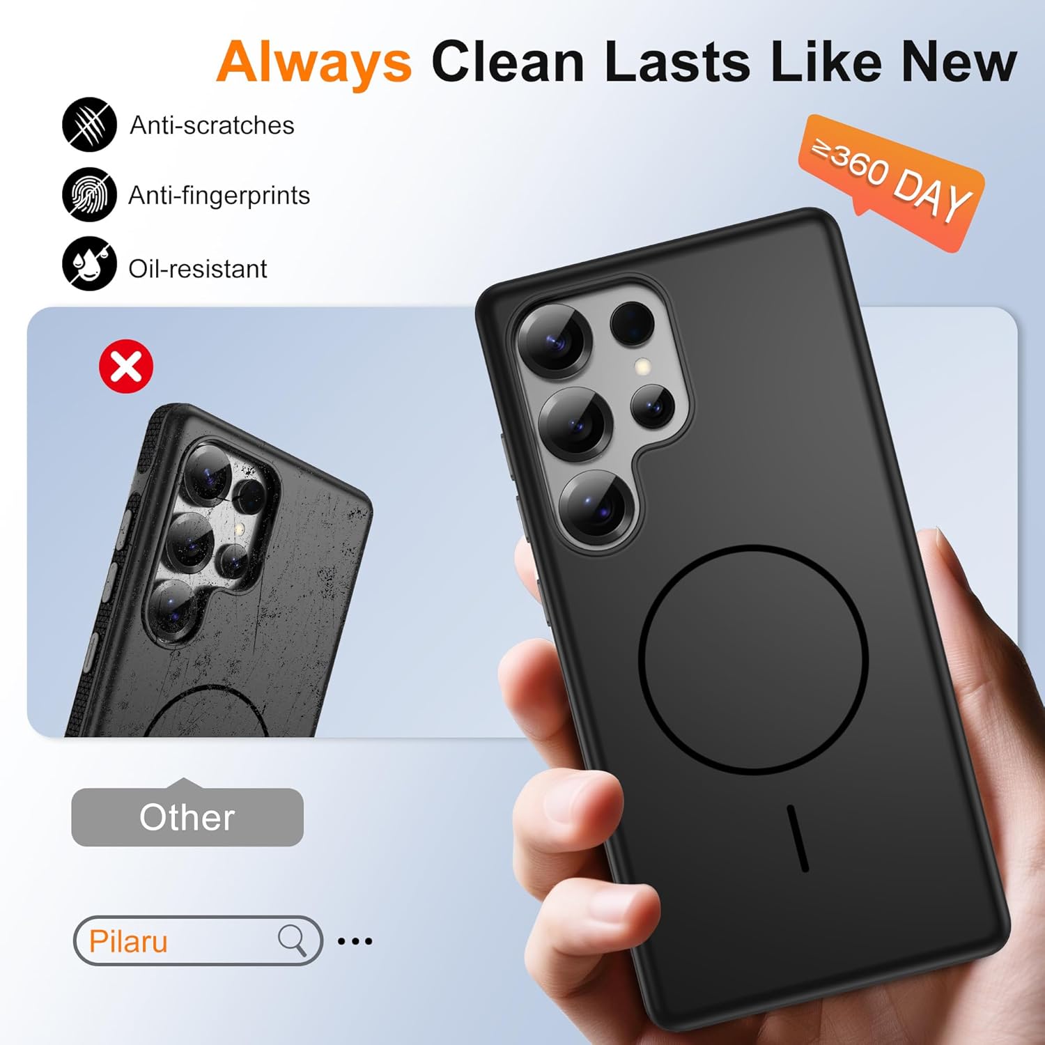 Thumbnail 6 de Pilaru Magnetic Case for Samsung S25 Ultra with 2x Screen Protectors