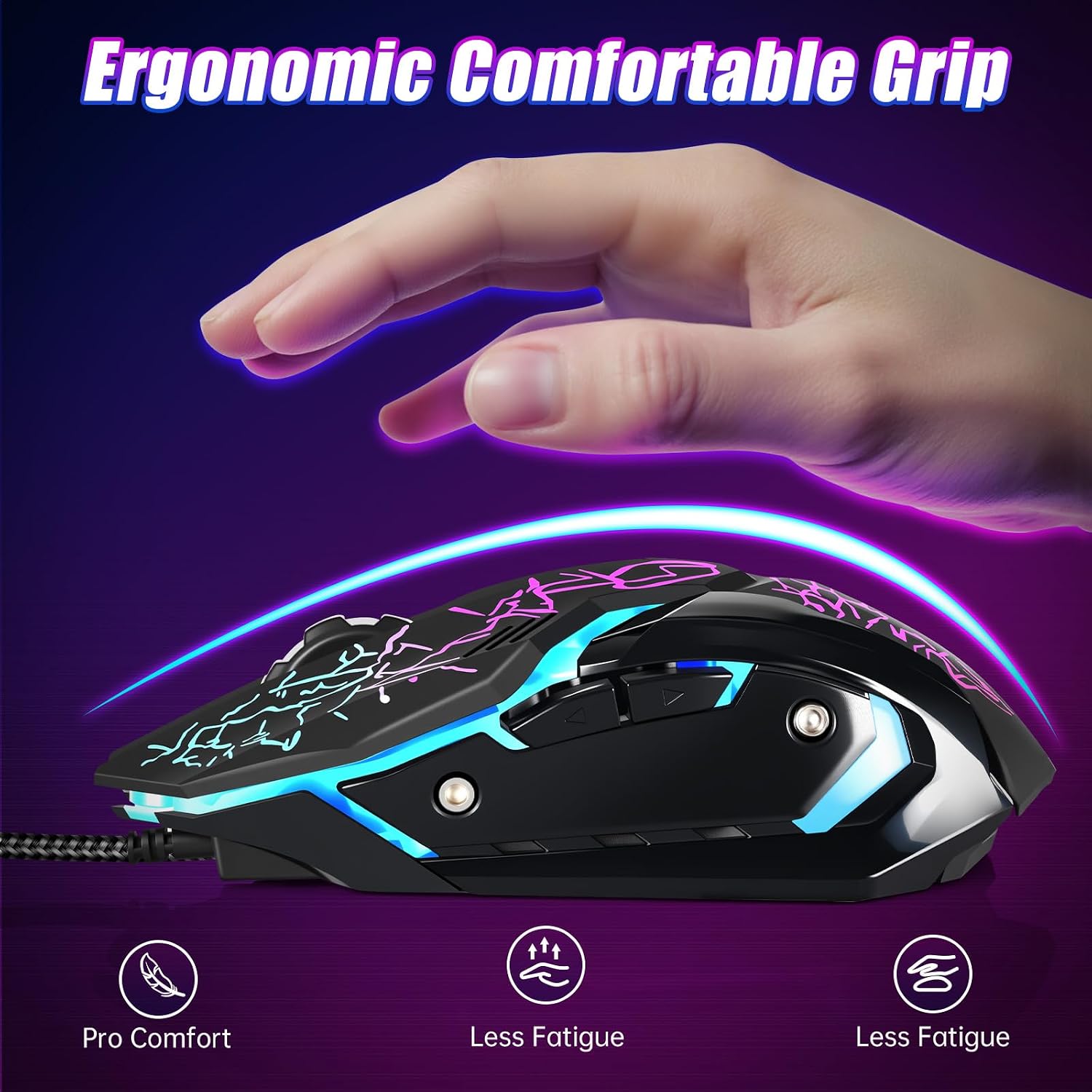 Thumbnail 3 de LuLabboard Gaming Mouse 3600 DPI