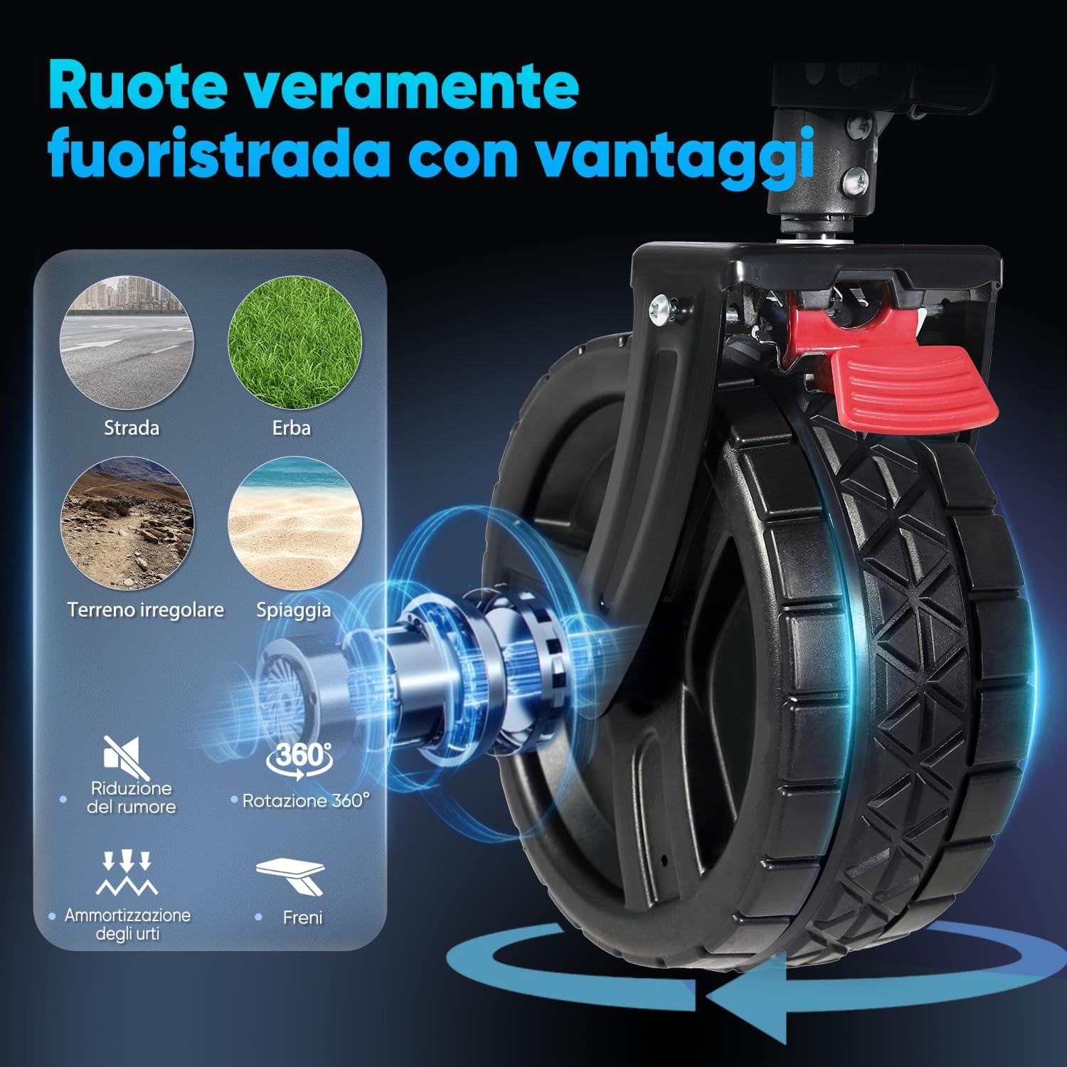 Detalle de Sekey XXL Plus carrello spiaggia 200L