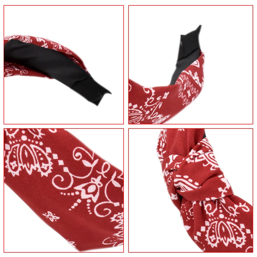 Detalle de HUANMAYE Stirnbänder Boho Wide Knot 4-teilig