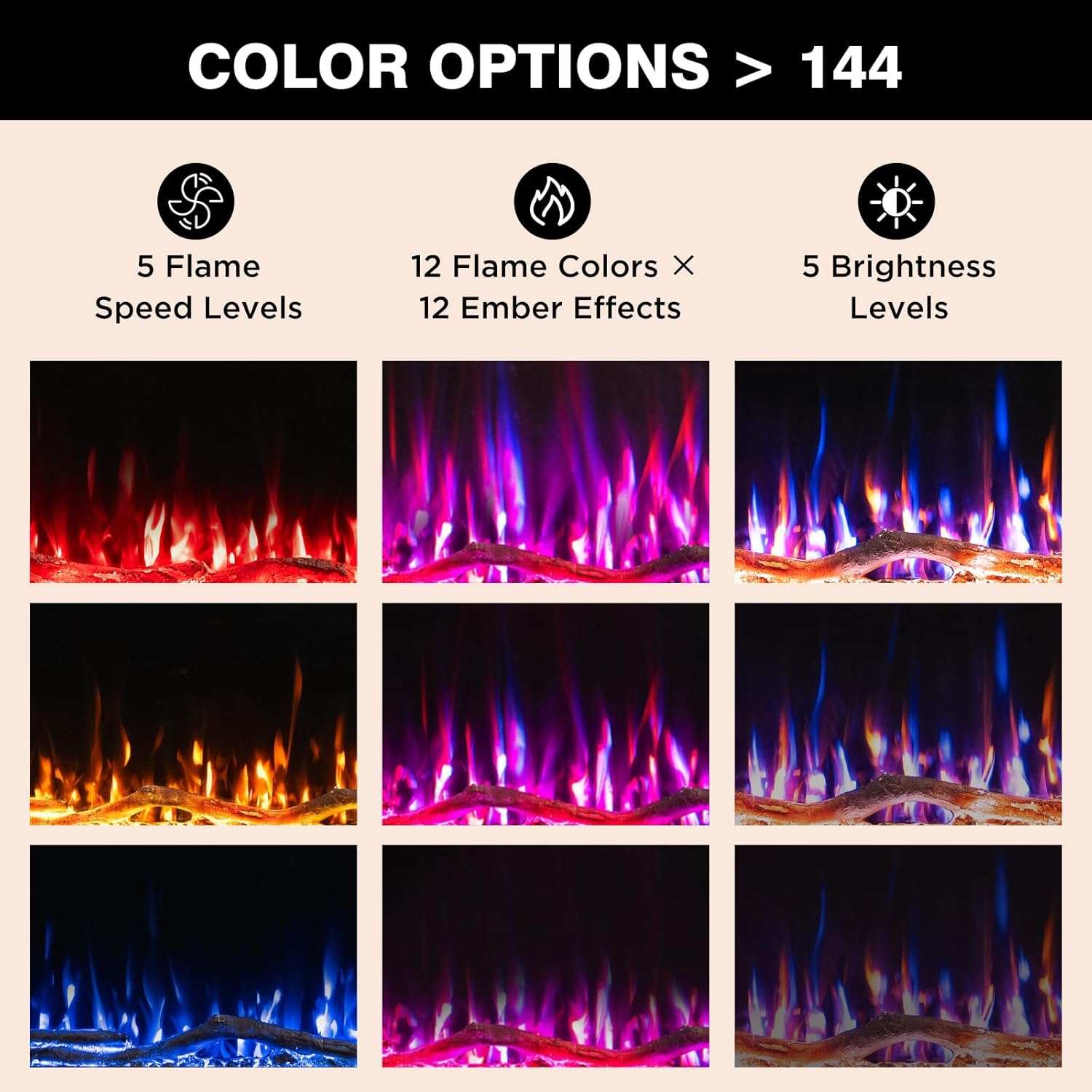 Thumbnail 5 de HOMAVO 50" Cheminée électrique 🏠