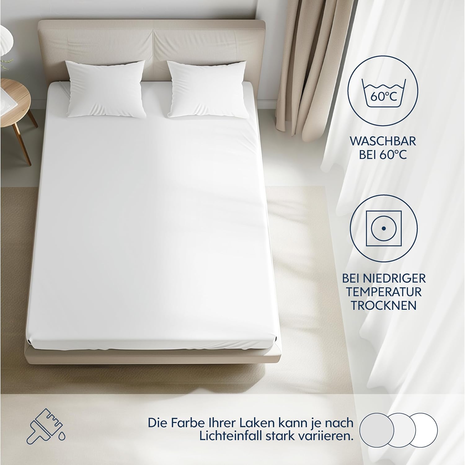 Thumbnail 4 de Dreamzie Premium Spannbettlaken 200x200 cm