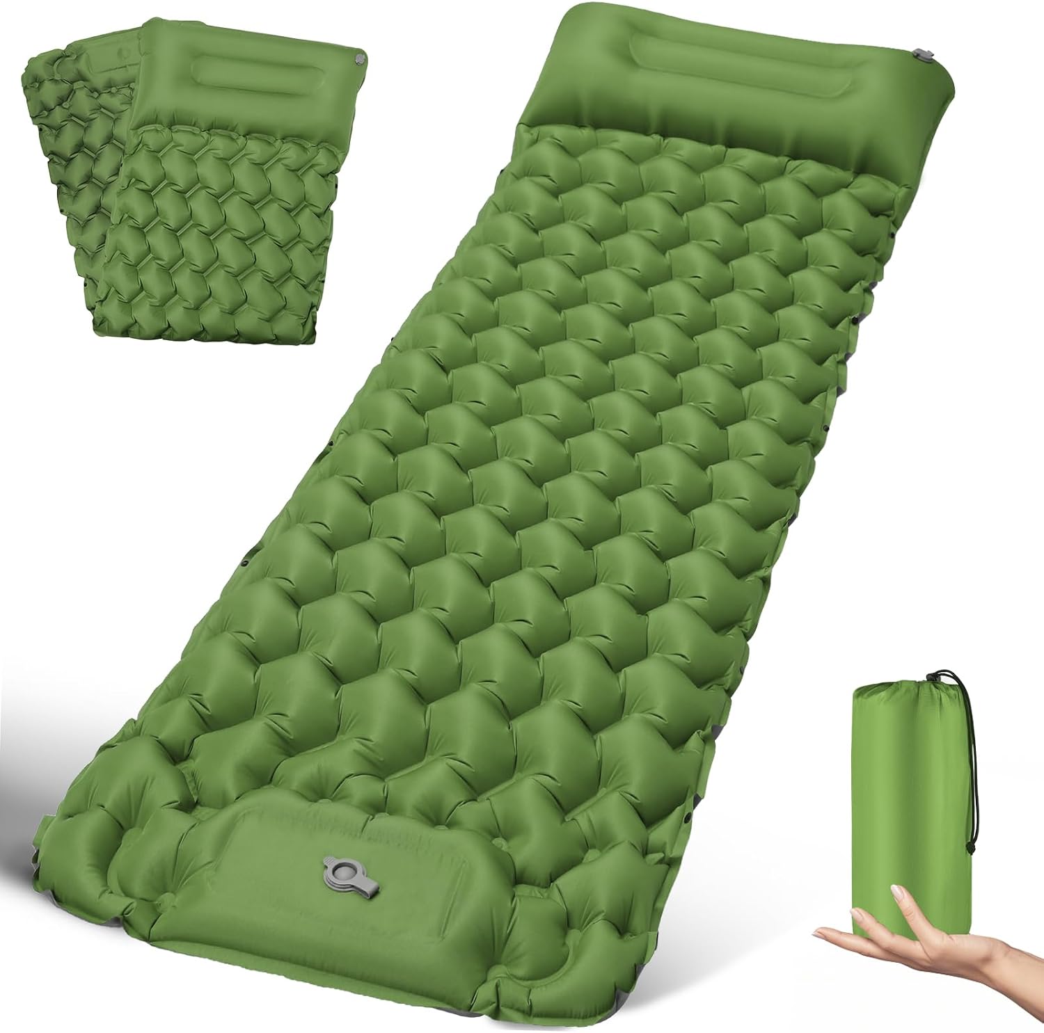 Detalle de FORRINX Isomatte Camping Luftmatratze Ultraleicht – 9 cm Komfort, 200 × 68 cm, 950 g