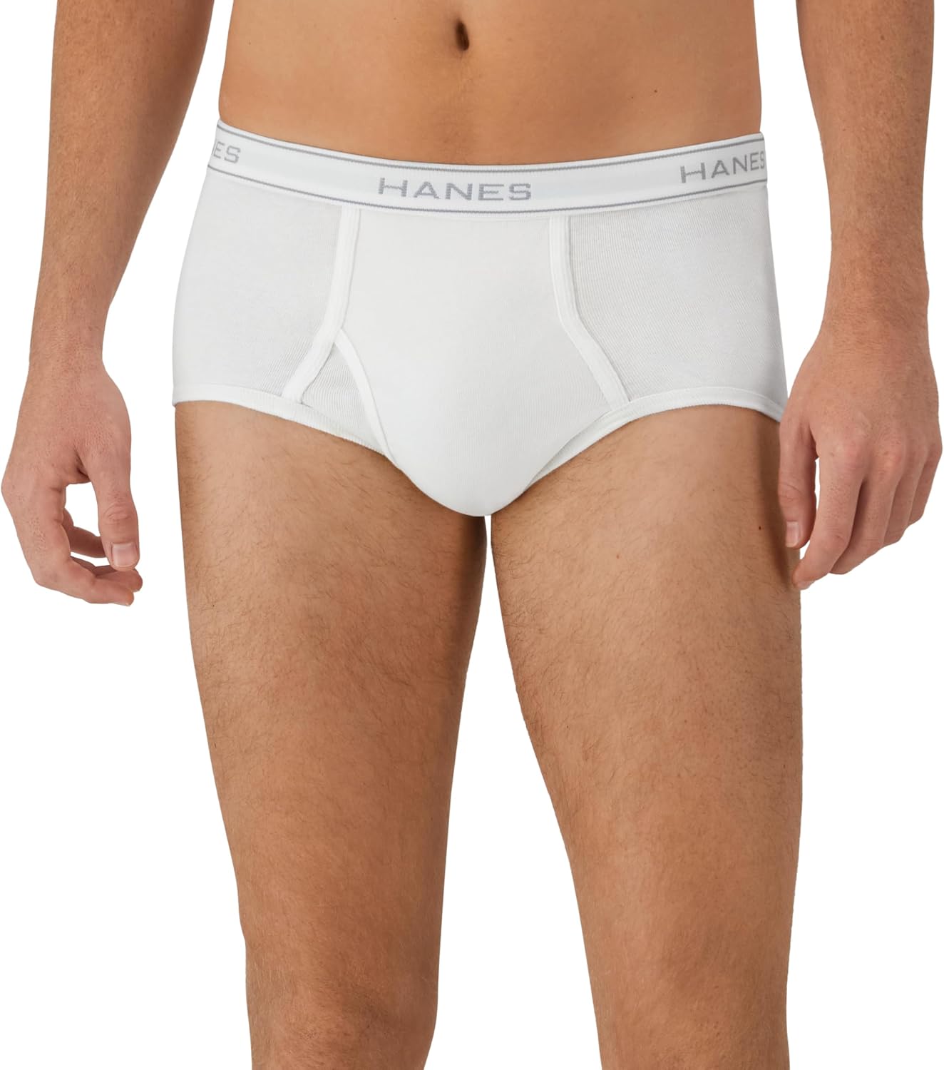 Detalle de Hanes Men's Underwear Brief Pack: Full Rise Cotton Briefs, Moisture-Wicking, White – 12-Pack