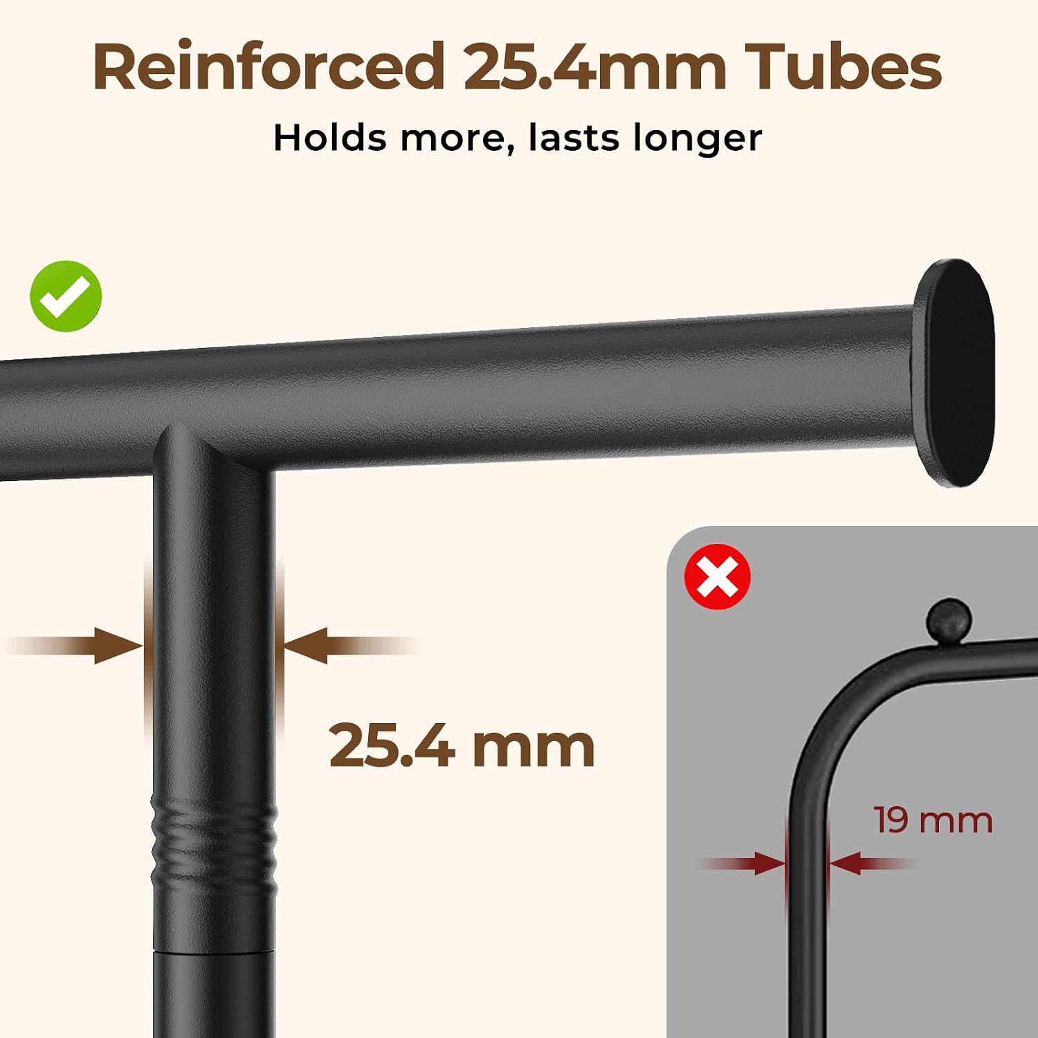 Detalle de HYSEYY Clothes Rack 63 in height