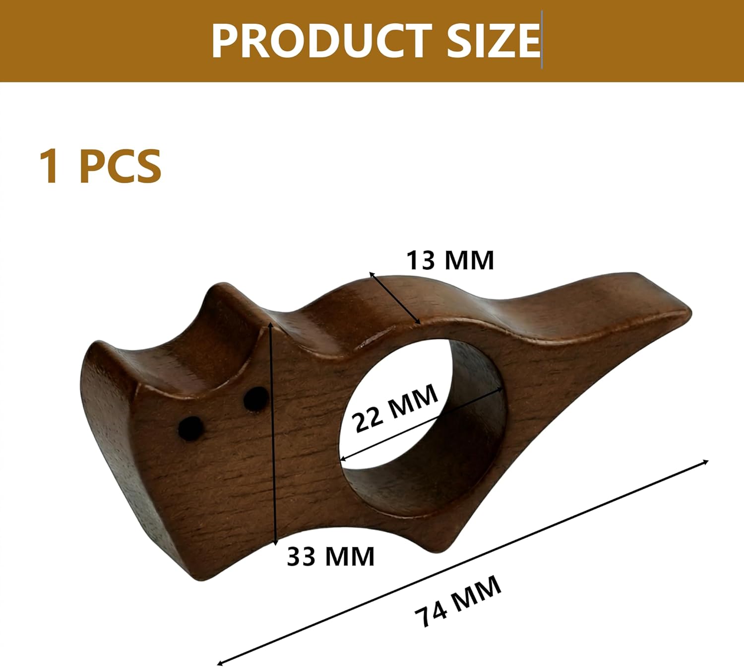 Detalle 2 de Book Page Holder, Wood Thumb Page Holder for Reading