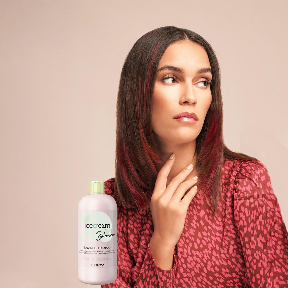 Detalle de Inebrya Ice Cream Balance Sebum-Regulating Shampoo, 1000ml, Vegan and Silicone-Free
