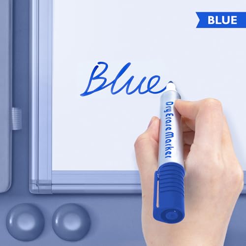Detalle 2 de Maxtek Pennarelli Lavagna Bianca Cancellabile, 12 Penne a Secco (4N/4BL/4RD) per Lavagne