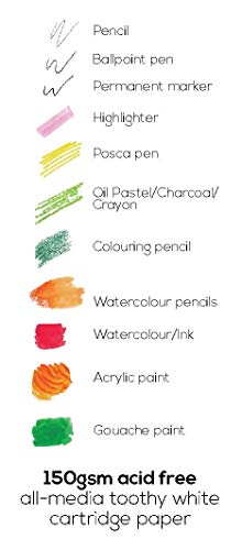 Thumbnail 8 de Artgecko Mixed Media Sketch Book A3 Portrait – 80 Pages (40 Sheets) 150gsm