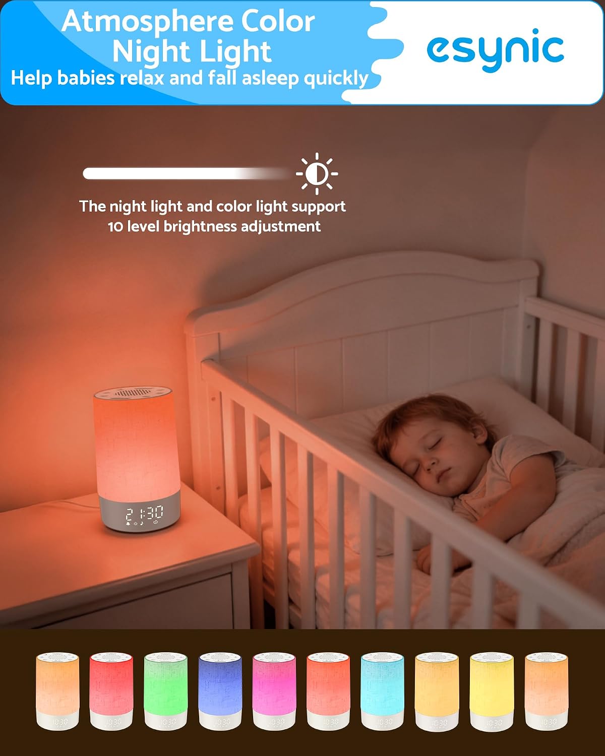 Thumbnail 6 de eSynic RY-03 lichtwekker met zonsopganglicht, 30 geluiden en dimbaar display