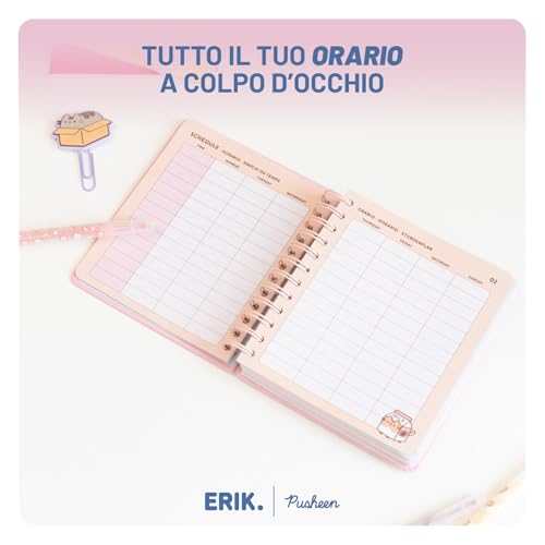 Detalle de Gruppo Erik Pusheen Diario Scuola 2026 2027 – Agenda Giornaliera con design kawaii