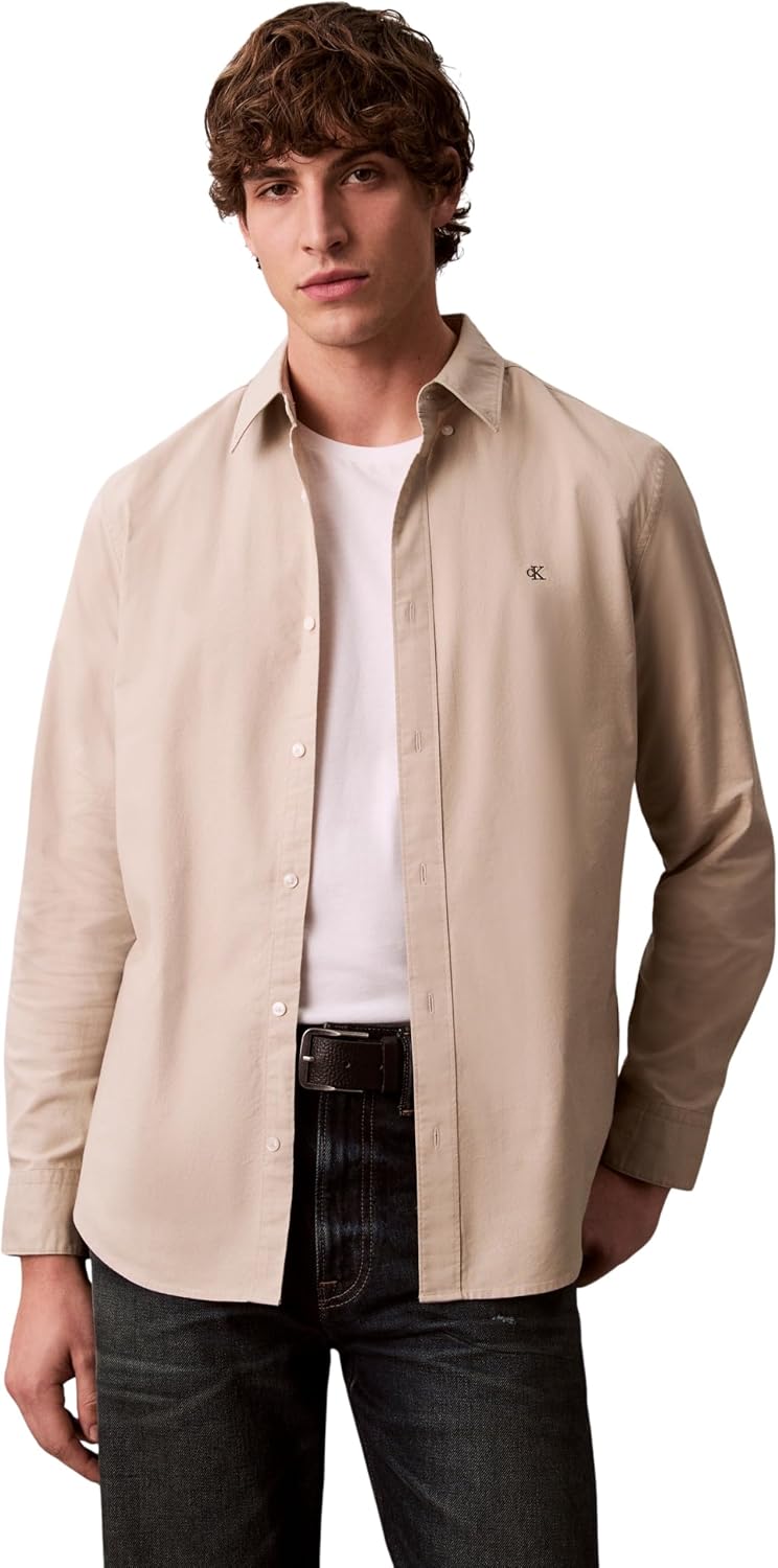 Detalle de Calvin Klein Camisa Oxford Classich para hombre