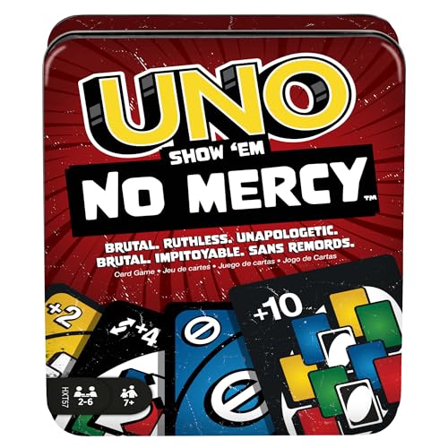 Detalle de UNO Show 'em No Mercy Card Game in Storage Tin – Mattel Games