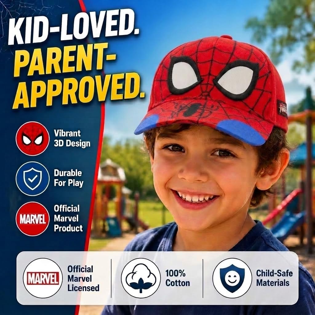 Thumbnail 2 de Marvel Accessory Supply Spider-Man 3D Boy Hat for Kids
