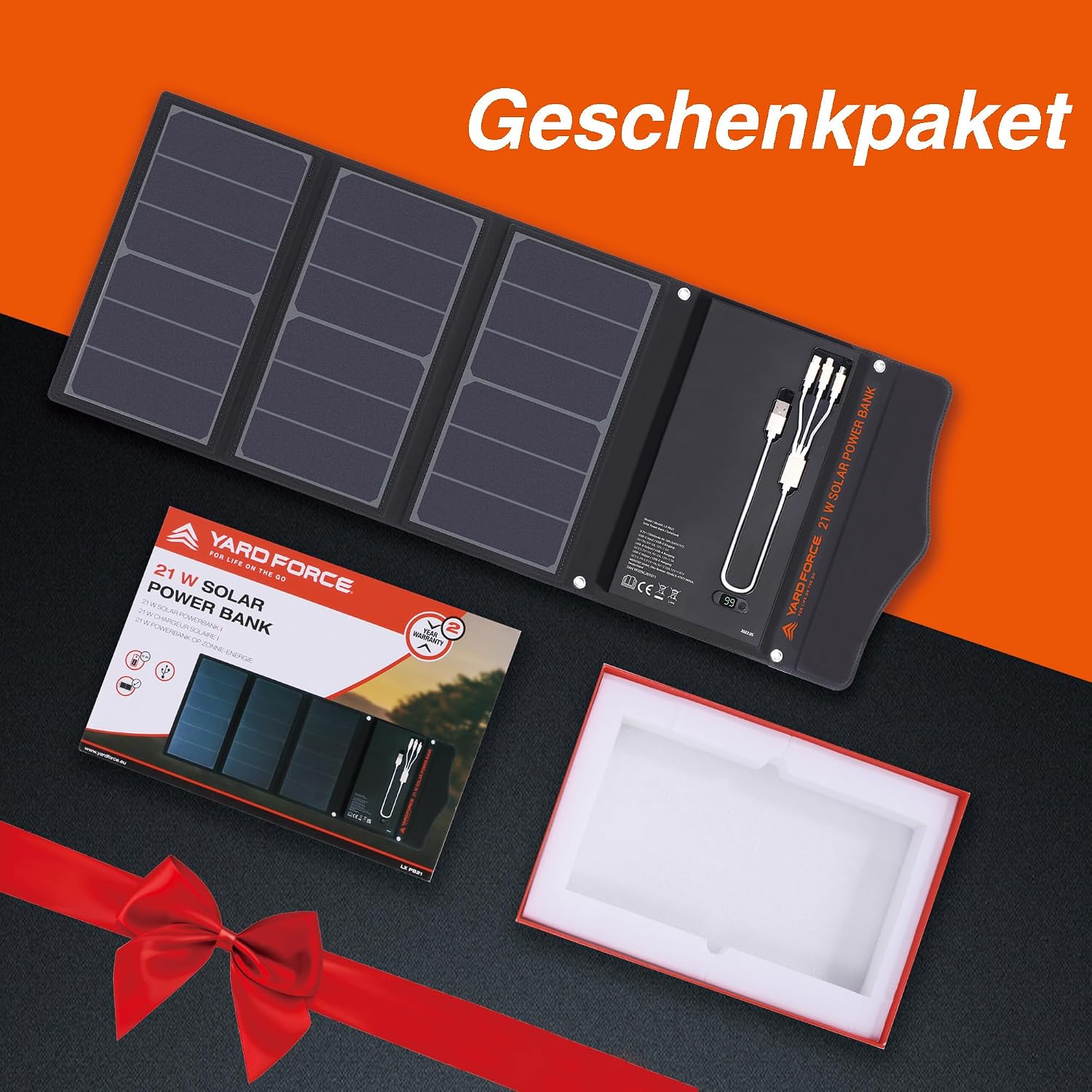 Detalle 2 de Yard Force LX PB21 13.000 mAh Solarpowerbank