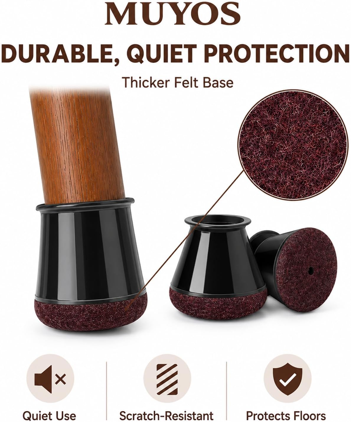 Thumbnail 6 de MUYOS 32pcs Chair Leg Protectors Fit 14mm