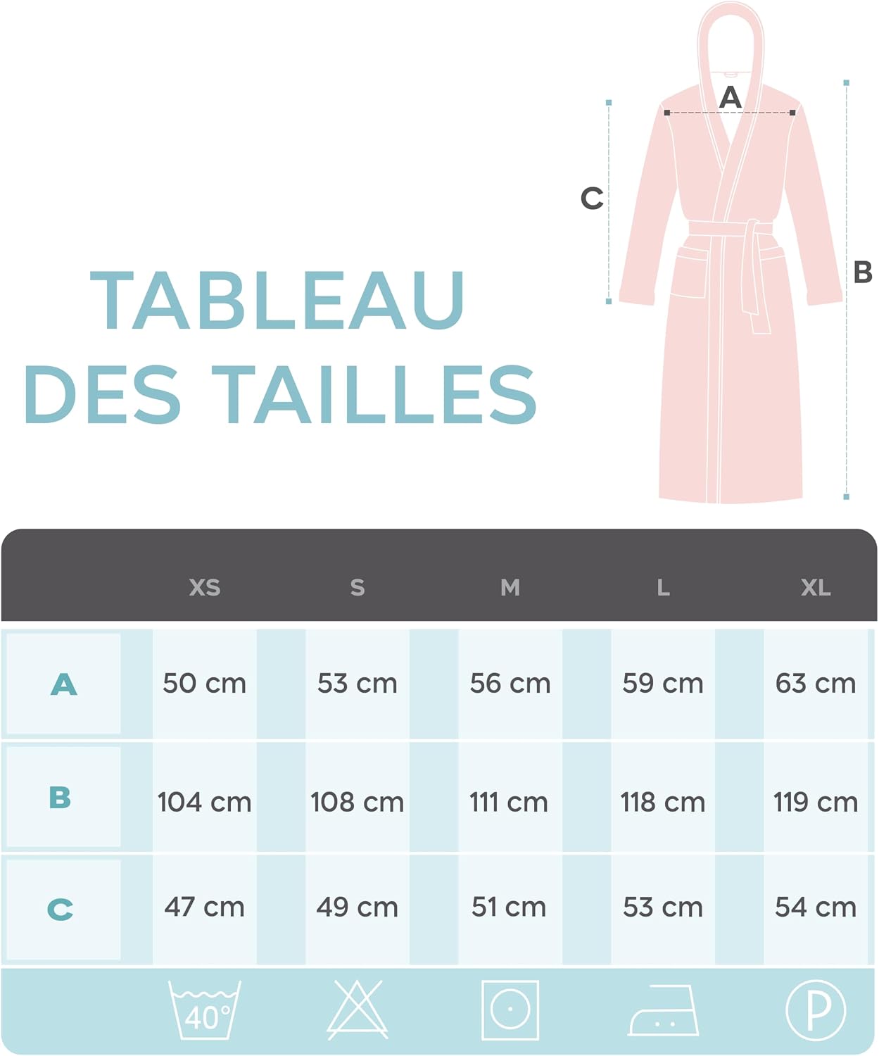 Thumbnail 4 de Twinzen Peignoir de Bain Femme coton 350gsm