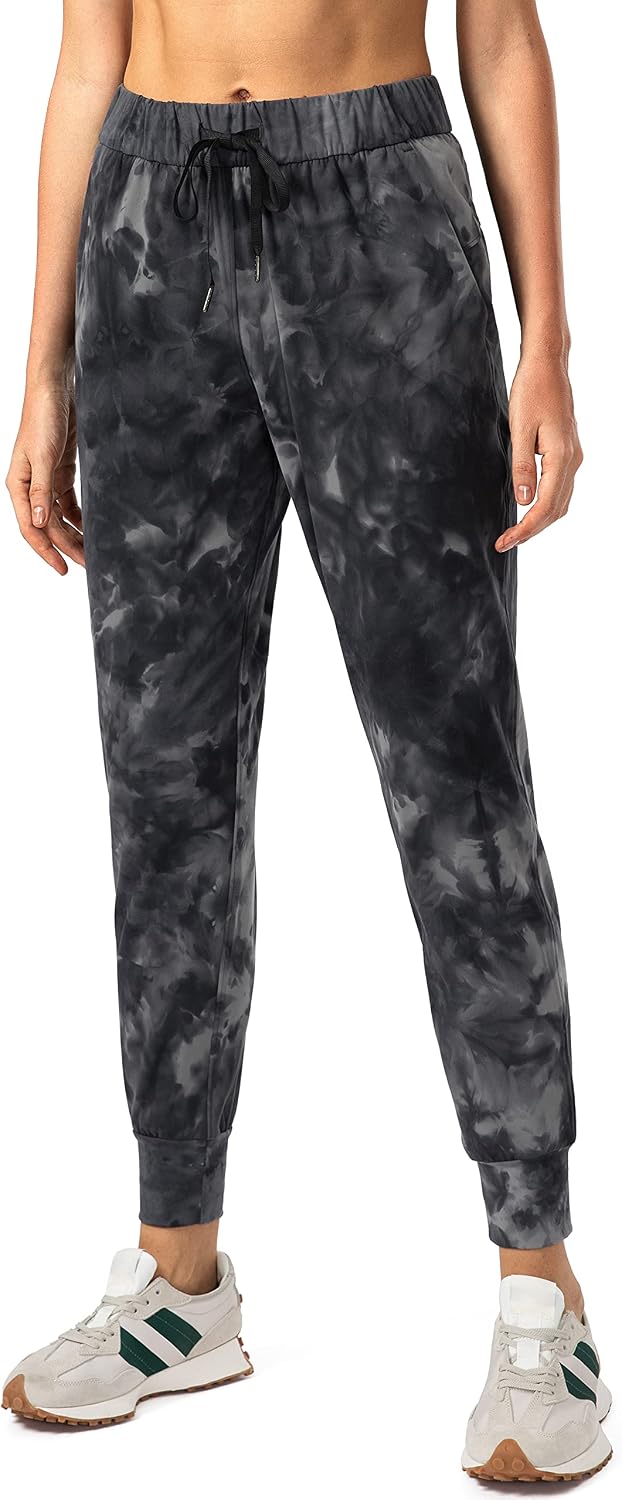Detalle de SANTINY Women's Joggers with Pockets, 4-Way Stretch and Drawstring Waist