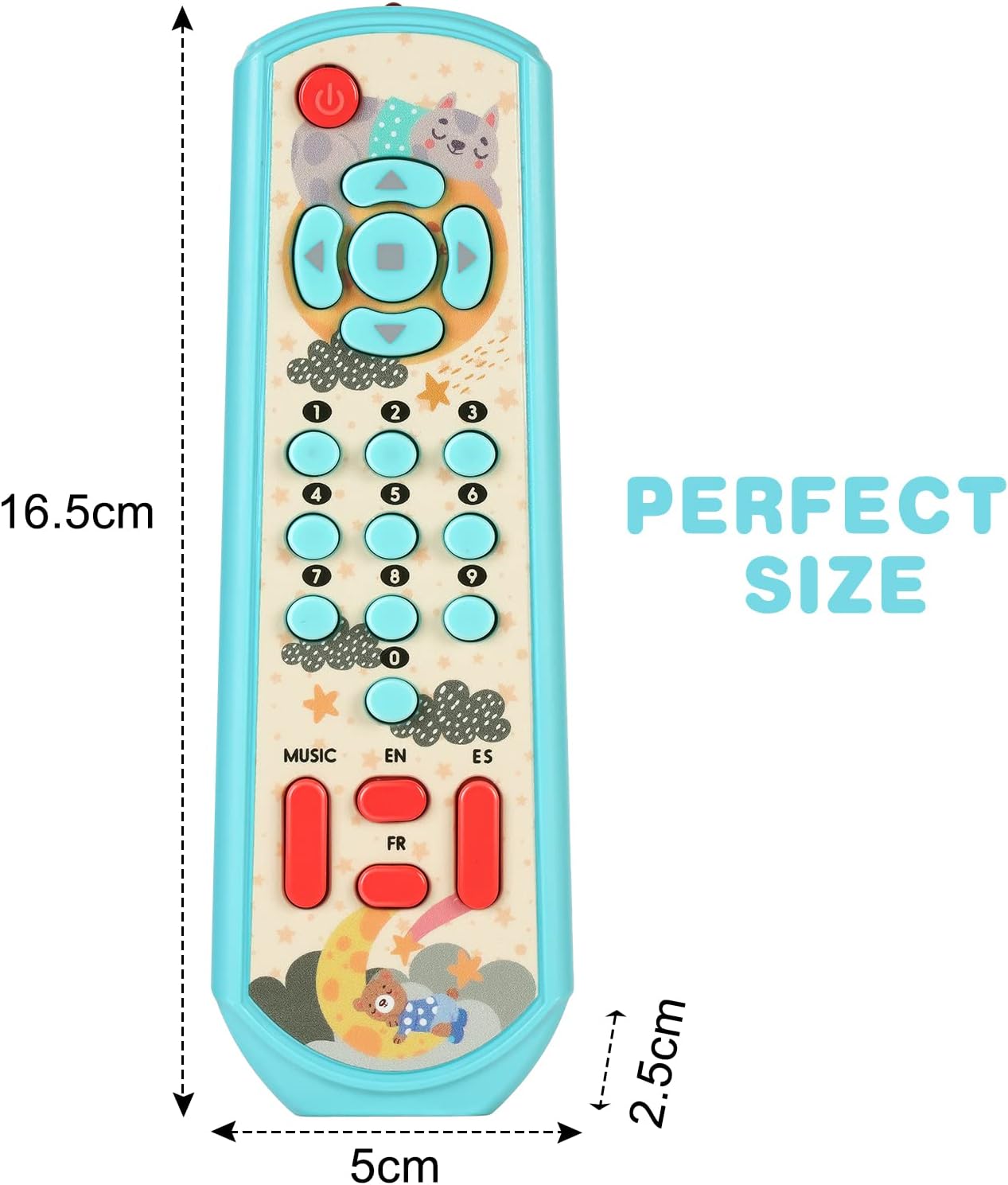 Detalle de Aolso Toy Remote Control: Educational Baby TV Style Toy for 6–18 Months to 3 Years
