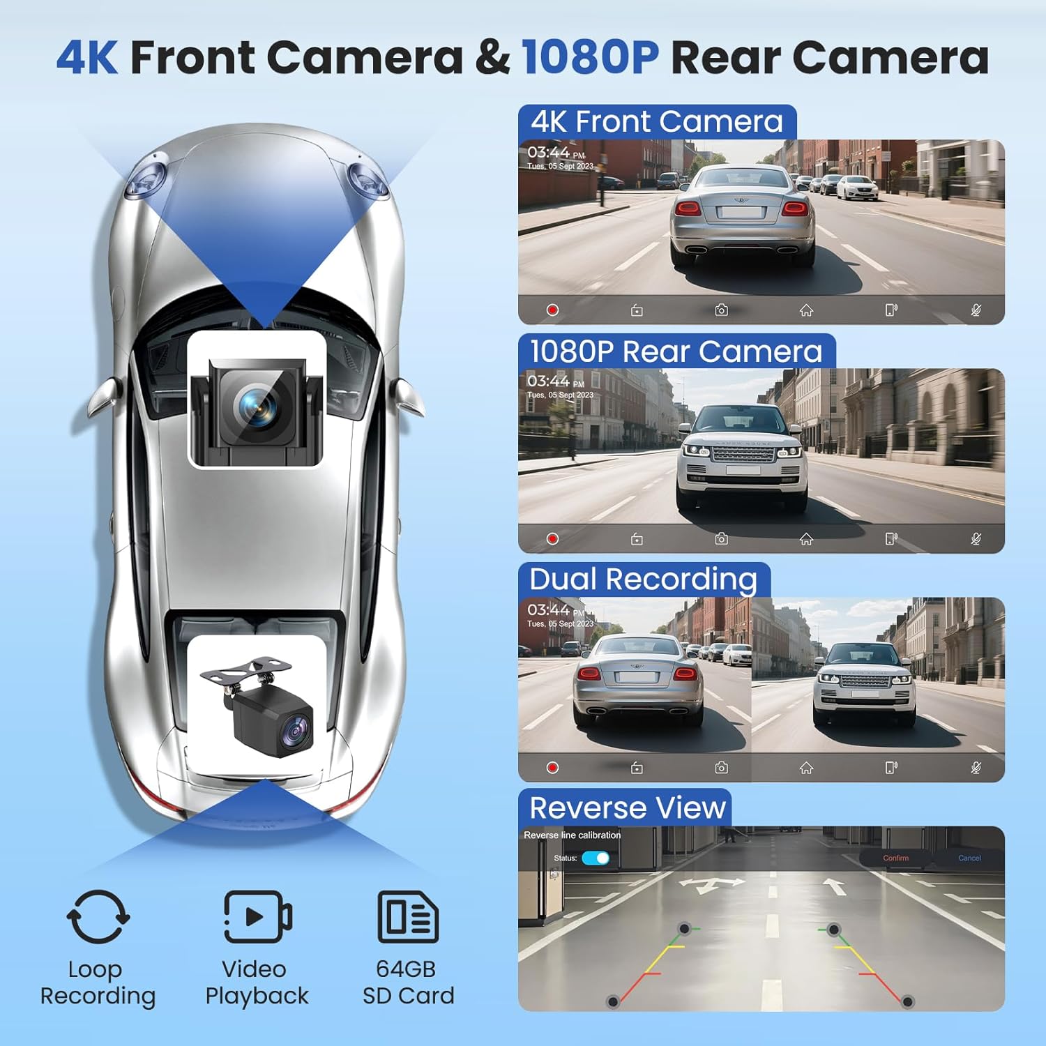 Detalle de 11.5-inch Wireless CarPlay & Android Auto Car Tablet Pro Max with 4K Front and 1080P Rear Camera, Mirror Link, AUX/FM/Bluetooth, 64GB SD