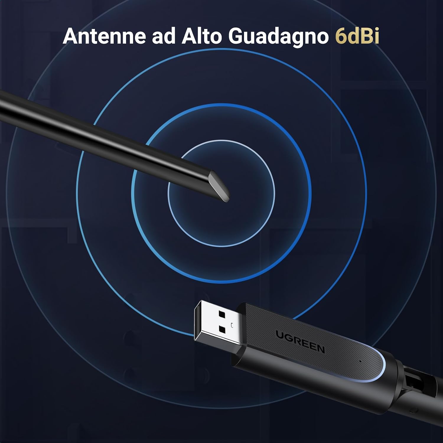 Thumbnail 2 de UGREEN AX900 Antenna WiFi 6 USB Dual Band