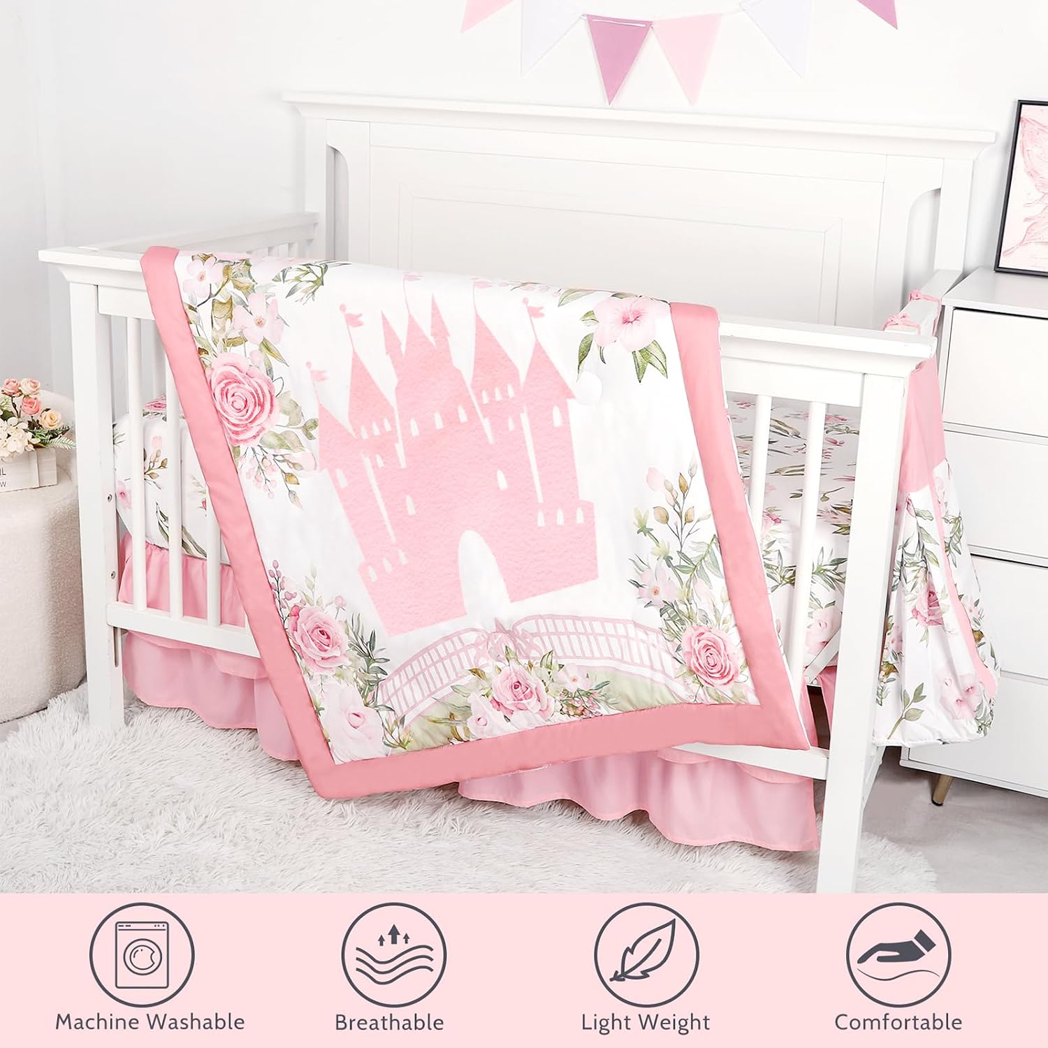 Detalle de TANOFAR crib bedding set, 4-piece
