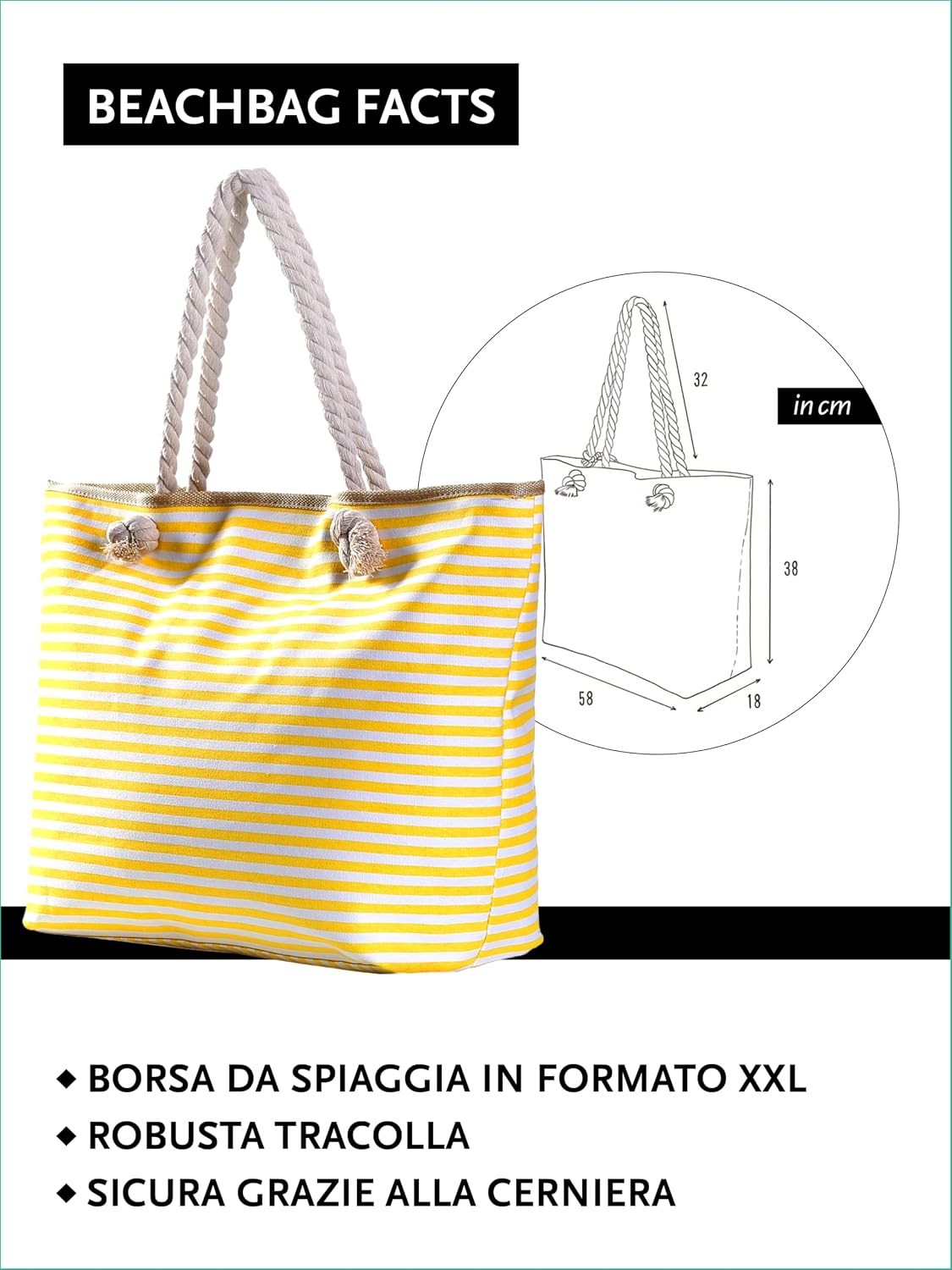 Thumbnail 1 de DonDon Grande borsa spiaggia idrorepellente