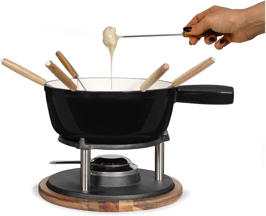Detalle 1 de LIVOO MEN426N – zestaw do fondue z emaliowanego żeliwa, 2,6 l, 6 widelców