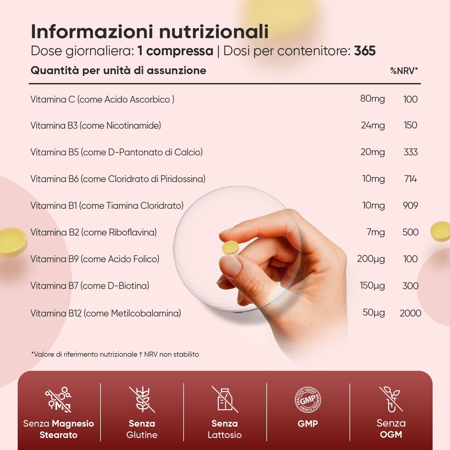 Thumbnail 4 de Vitamina B Complex 365 compresse vegane, integratore quotidiano 💊